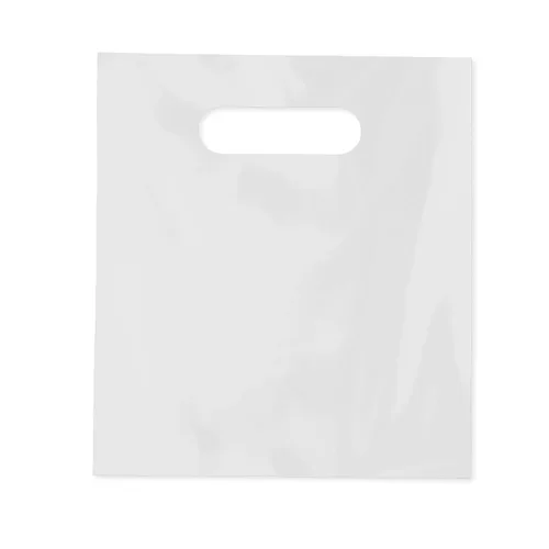 Vista 6 de Practicon Bolsa de plástico para mercancía con mango troquelado, 7-3/4" x 9" tamaño, 2 mil bolsa, 100 unidades, negro