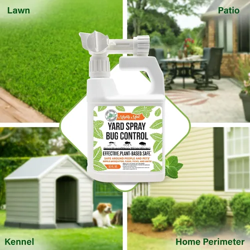 Vista 3 de Mighty Mint Aceite de menta en espray para control de insectos para césped y patio, repelente de plagas natural al aire libre para pulgas