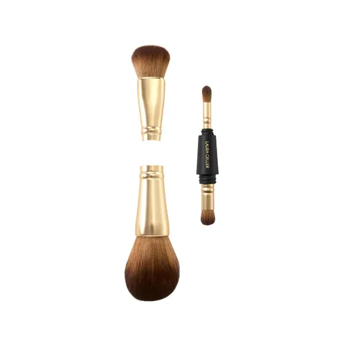 Vista 13 de LAURA GELLER NEW YORK - Brocha retráctil con mango de aluminio Kabuki, para todo el maquillaje facial y base para maquillaje facial líquido, crema