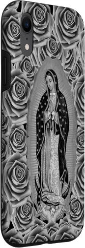 Vista 64 de Funda para iPhone 11 Nuestra Señora Virgen De Guadalupe Virgen María Floral