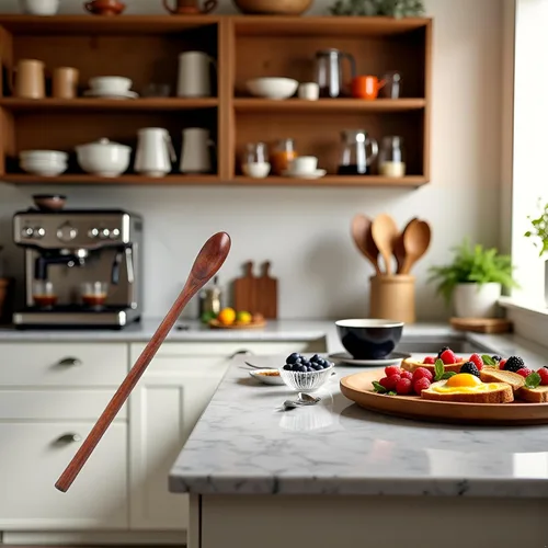 Vista 7 de Cuchara de miel, cucharas de madera, cucharas de mango largo, cucharas de café, cucharas de té, cucharas de cocina para cocinar accesorios de café
