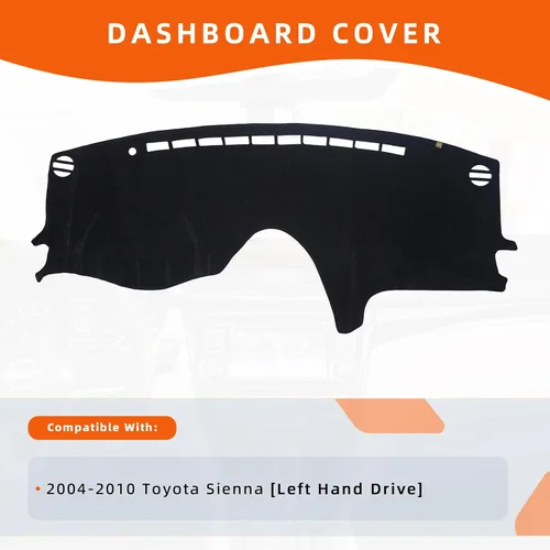 Vista 2 de Alfombrilla Cobertora para Salpicadero Compatible con Toyota Sienna 2010-2004 (Sin Modelos HUD), Alfombrilla Antirreflejos para Salpicadero