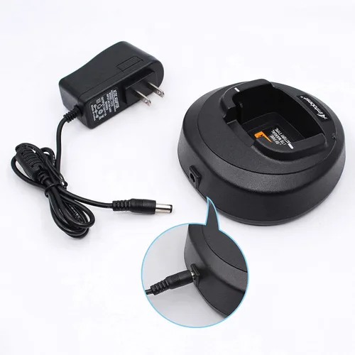 Vista 3 de Cargador rápido compatible con Motorola CP185 CP100D CP476 CP477 CP1300 CP1600 CP1660 EP350 P140 P145 P160 Radio PMNN4476A PMNN4081AR PMNN4080