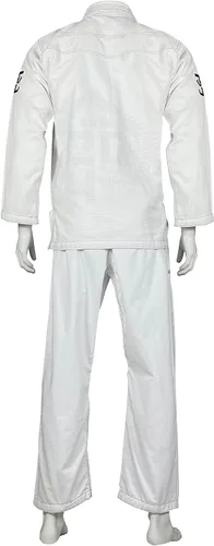 Vista 6 de Victorbudo USA BJJ GI - Tela ligera preencogida para hombres y mujeres Grappling Gi Brazilian Jiu Jitsu Gi - Tamaño A1 a A5, Color blanco