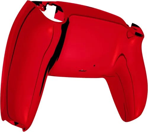 Vista 3 de eXtremeRate Carcasa trasera cromada brillante y personalizada compatible con controlador ps5, cubierta trasera de repuesto compatible