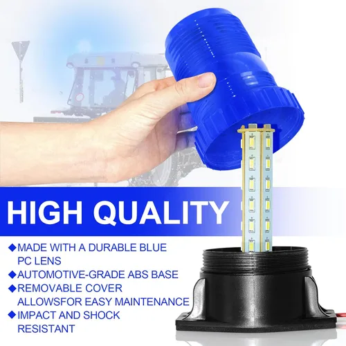 Vista 3 de eTzone 30 luces LED para carretilla elevadora, luces estroboscópicas azules de emergencia 360 luces intermitentes de advertencia 30 W DC10-110