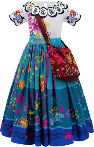 Vista 4 de Amarliben Girls Mirabel Dress Isabella Luisa Princess Costume Outfit Birthday Dresses Madrigal Magic Family Party Dress up