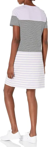 Vista 2 de Calvin Klein Vestido camisero de rayas mixtas para mujer