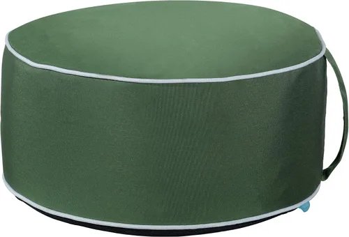 Vista 15 de QILLOWAY Otomana inflable para exteriores para patio, puf redondo impermeable, reposapiés inflable, reposapiés al aire libre para piscina, jardín
