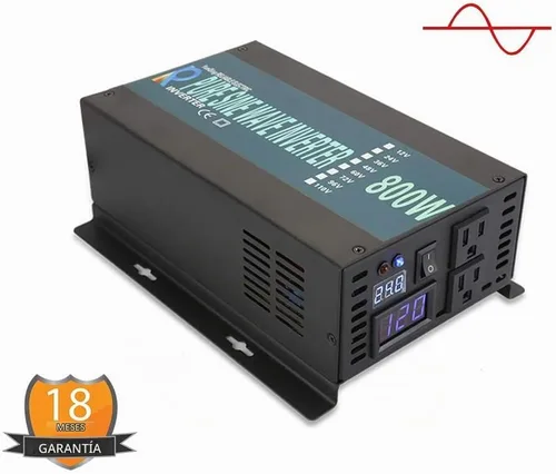 Vista 3 de WZRELB Pantalla LED duradera de potencia completa completa 800W Inversor solar de onda sinusoidal pura 12Vdc a 120Vac, (RBP80012B1)