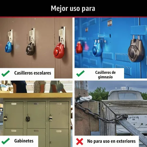 Vista 3 de Master Lock Locker Locker Lock configura su propio candado de combinación direccional, 1 paquete, colores surtidos