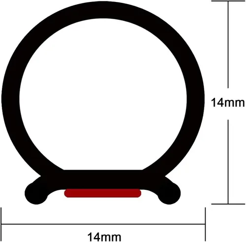 Vista 2 de Tira de sello de puerta universal automotriz en forma de D, autoadhesiva, para automóvil, camión, puerta, ventana, aislamiento de ruido, sellado