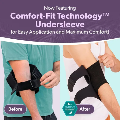 Vista 6 de BraceAbility Codera de bursitis Manga de compresión para brazo con cojín acolchado de apoyo suave para dolor de articulaciones Olecranon