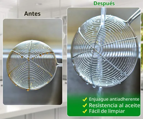 Vista 6 de Cucharón de acero inoxidable 304 para cocinar y freír, utensilios de cocina, cuchara de pasta de alambre