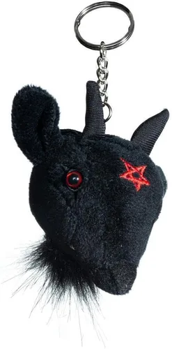 Vista 2 de Kreepsville 666 Llavero de peluche Goathead Baphomet