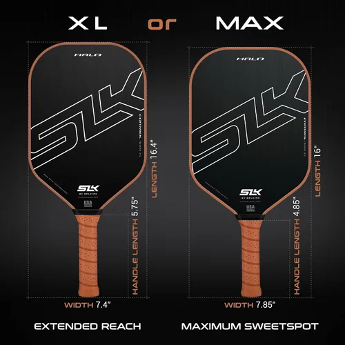Vista 5 de Selkirk Sport SLK Halo Paleta de Pickleball de Fibra de Carbono Cruda Diseñada en los Estados Unidos Elige la potencia de fibra de carbono cruda