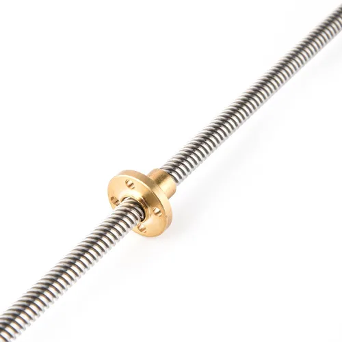 Vista 6 de Diyeeni Accesorios para impresoras 3D T8 Tornillo trapezoidal + tuerca T8, tornillo de paso de 0.079 pulgadas, acero inoxidable, para motor paso a