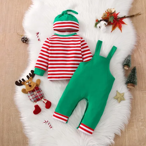 Vista 6 de VINUOKER Ropa de Navidad para bebé, conjuntos de ropa de Navidad para Año Nuevo, 3 piezas, conjuntos de ropa infantil