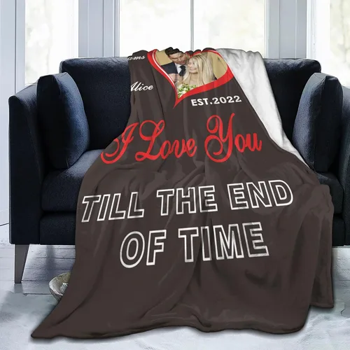 Vista 21 de JCETUNO Regalos personalizados de San Valentín para él y ella, mantas personalizadas con foto, mantas de fotos personalizadas, mantas de fotos