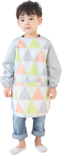 Vista 21 de Plie Kids Waterproof Art Smock – Long Sleeve Apron for Painting, Baking, Sensory Play (Ages 1–10)