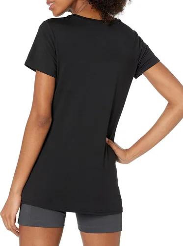 Vista 97 de Amazon Essentials Camiseta de manga corta con cuello redondo para mujer, de secado rápido, para entrenamiento, gimnasio, paquete múltiple