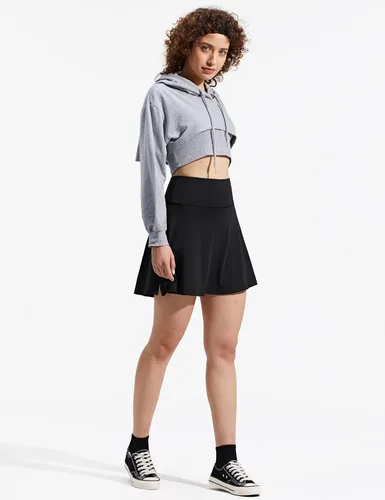 Vista 5 de ZUTY Falda de tenis de cintura alta de 18 pulgadas para mujer, faldas con bolsillos, casual, modesta, larga, para golf, atletismo, correr