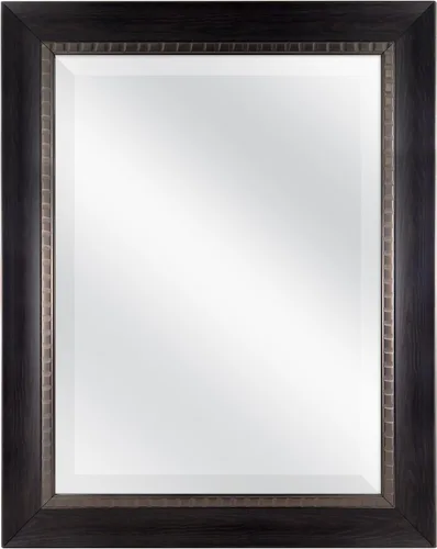 Vista 14 de MCS Simplicity - Espejo de pared grande de 21.5x25.5 pulgadas, espejo negro con detalle biselado, espejo para colgar en pared vertical u horizontal