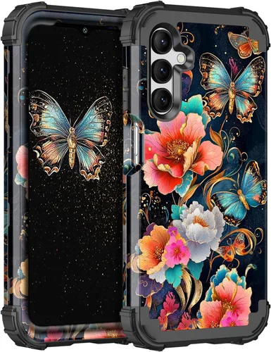 Vista 25 de Hekodonk Funda para Galaxy A15 5G, tres capas de alta resistencia a prueba de golpes, plástico duro+silicona suave, funda protectora de cuerpo Todo