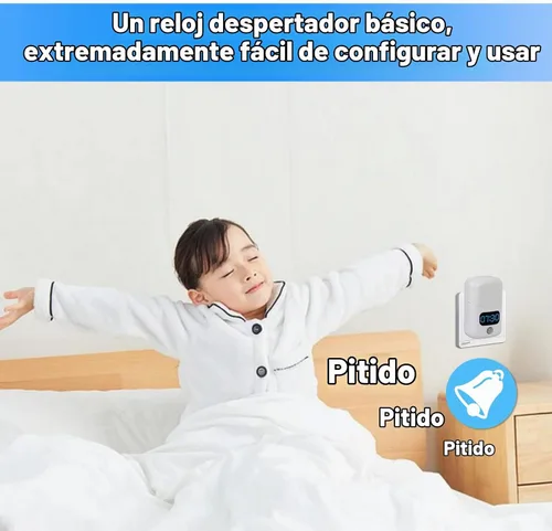 Vista 4 de LUXON Luz nocturna con sensor de movimiento con reloj despertador digital