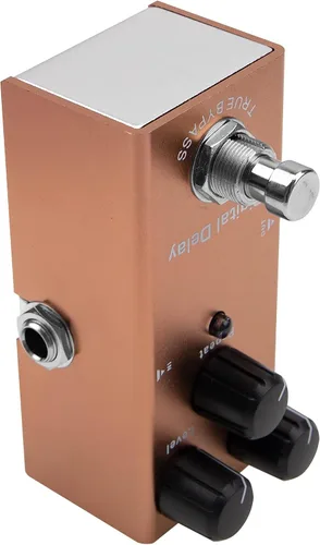 Vista 11 de Mini pedal de efectos de guitarra eléctrica, carcasa de metal, adaptador de CC de 9 V, True Bypass para kit de guitarra eléctrica múltiple