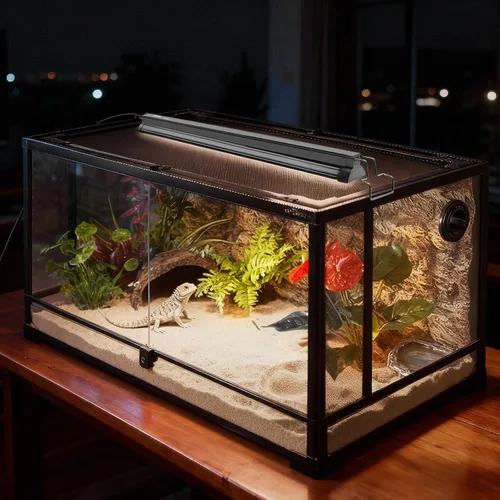 Vista 7 de MIXJOY T5 HO UVB Kit de luz de reptil, 22 pulgadas, 24 W, 10.0 bombilla
