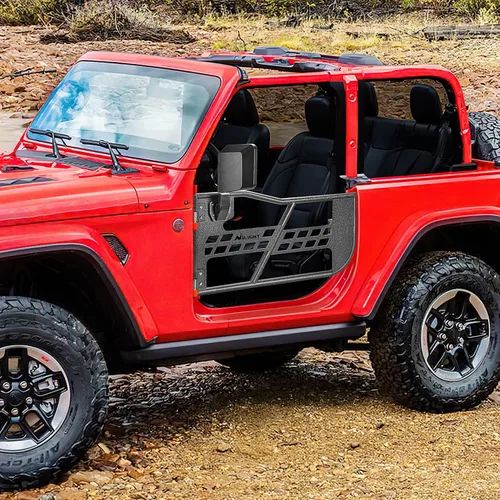Vista 9 de Nilight Puertas tubulares delanteras todo terreno con espejos laterales Compatibles con 2018 2019 2020 2021 2022 2023 2024 2025 Wrangler JL 2020