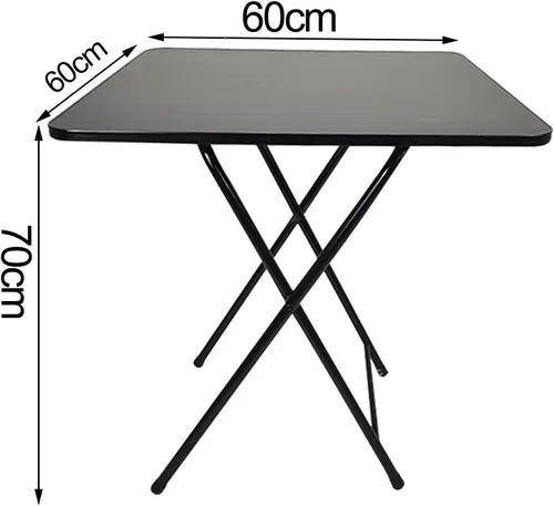 Vista 2 de GYMNASTIKA Mesa de comedor plegable, mesa de tarjetas de MDF sólido para 4 personas, mesa de centro cuadrada resistente, mesa de té, mesa