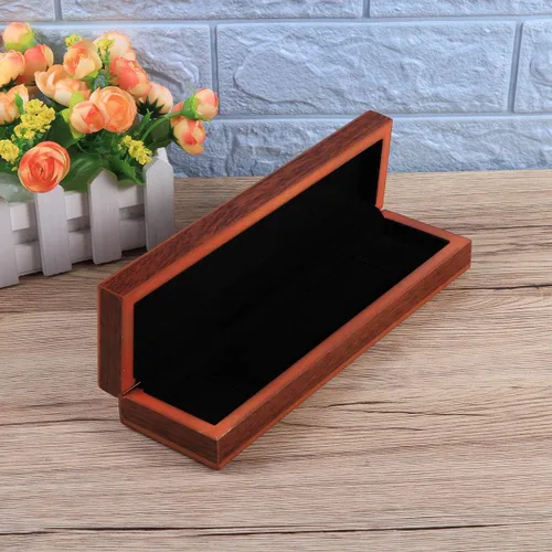 Vista 2 de Vosarea Organizador decorativo de caja de almacenamiento de regalo para joyería collar pulsera reloj delicada caja de madera para mujeres niñas