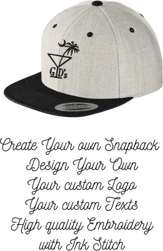 Vista 4 de INK STITCH Stc19 Diseña Tu Propio Logo Textos Bordado Snapback Caps - Multicolores