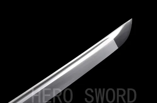 Vista 8 de Espada Katana de combate real hecha a mano, espada samurái afilada de espiga completa, acero de Damasco, acero 1095, cuchillos de acero templado T10