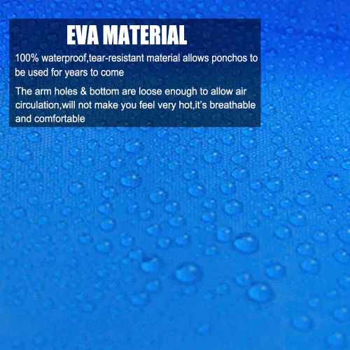 Vista 42 de Abrigos de lluvia (paquete de 2) – Ponchos de lluvia reutilizables de EVA para adultos, chaquetas impermeables para hombres y mujeres