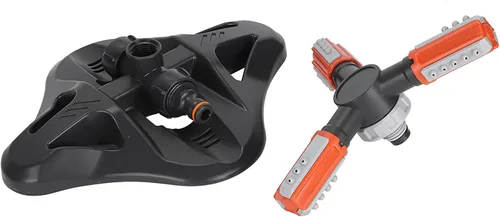 Vista 8 de Fydun Sistema automático de riego giratorio de 360 grados con 3 brazos para jardín y patio, césped, herramienta automática de rotación de 360 grados