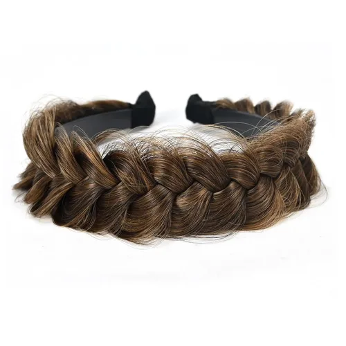Vista 13 de Banda ancha trenzada para el cabello, accesorios para el cabello, banda elástica antideslizante para mujeres y niñas (A1002)