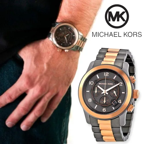 Vista 5 de Michael Kors Pista Cronógrafo Bicolor Unisex Reloj MK8189