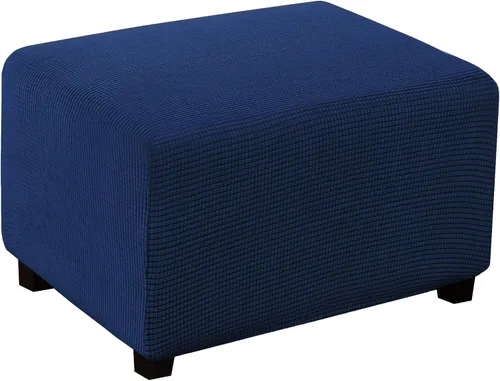 Vista 11 de Turquoize Funda otomana elástica para sofá, funda protectora para reposapiés, protector de muebles, funda rectangular suave con parte inferior