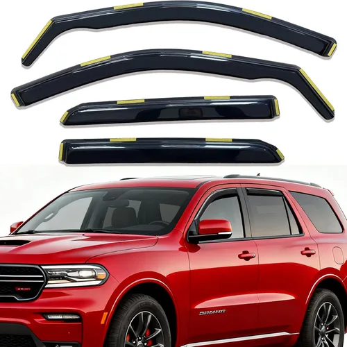 Vista 21 de Deflectores de ventana adhesivos para ventanas laterales y ventilación con viseras para 2015-2018 Chevy Silverado y GMC Sierra 1500 2500HD 3500HD