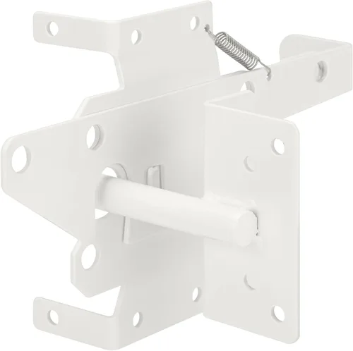 Vista 8 de Pestillo de puerta autobloqueante, montaje en poste resistente, palanca de gravedad automática, cerradura de puerta de valla de madera/PVC