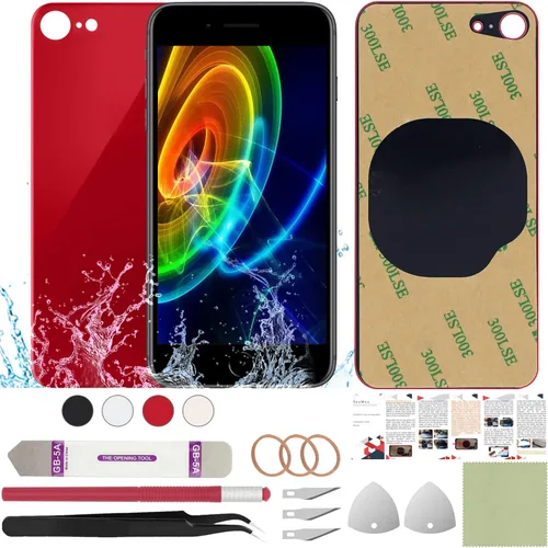 Vista 79 de Funda trasera de repuesto compatible con iPhone 8 de 4.7" + Herramientas profesionales (Gris espacial) Incluye herramientas profesionales, cinta