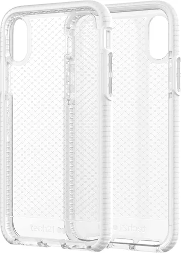 Vista 8 de Tech21 Evo Check - Funda delgada para iPhone X/XS, color blanco transparente, protección inalámbrica y resistente