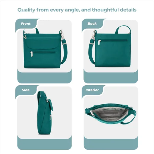 Vista 116 de Travelon Mini bolso de hombro clásico antirrobo