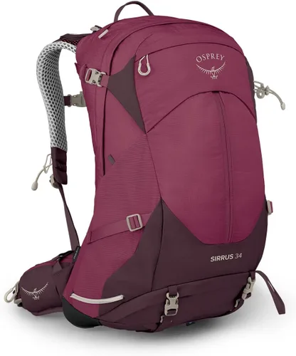 Vista 11 de Osprey Sirrus 24L Mochila de senderismo para mujer, Púrpura Elderberry/Chiru Tan