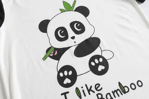 Vista 4 de Camisón de manga corta para niñas grandes con estampado de gatos y día perezoso