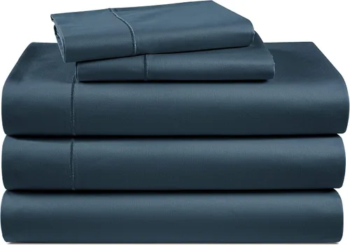 Vista 107 de LANE LINEN - Sábanas individual 100% algodón egipcio suave, cómodo y grueso de calidad de hotel, costuras reforzadas totalmente elásticas, sin