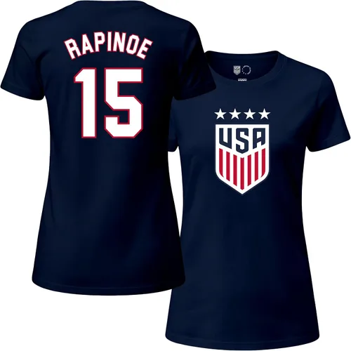 Vista 19 de Icon Sports Camiseta de algodón con licencia oficial del equipo nacional de fútbol femenino de EE. UU. - Mujeres - 67WCT